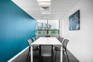 Meeting room with a window view